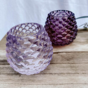 Teelichtgläser Purple-Mix, 2er Set